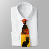 ルチャットノワールヴィンテージブラックキャットアールヌーボーレトロ ネクタイ (タイ)