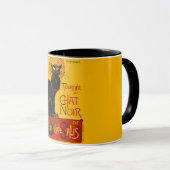 ルチャットノワールヴィンテージブラックキャットアールヌーボーレトロ マグカップ (正面右)