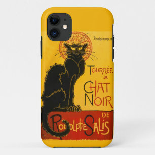 ルチャットノワールヴィンテージブラックキャットアールヌーボーレトロ iPhone 11 ケース