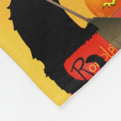 ルチャットノワール – ハロウィーンウィッチキャット フリースブランケット (角)