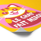 ルチャットフェイトミアウキュートオレンジフランスの虎猫 ポスター (角)