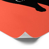 ルチャッフランスのト引用文黒猫ネコ子猫 ポスター (角)