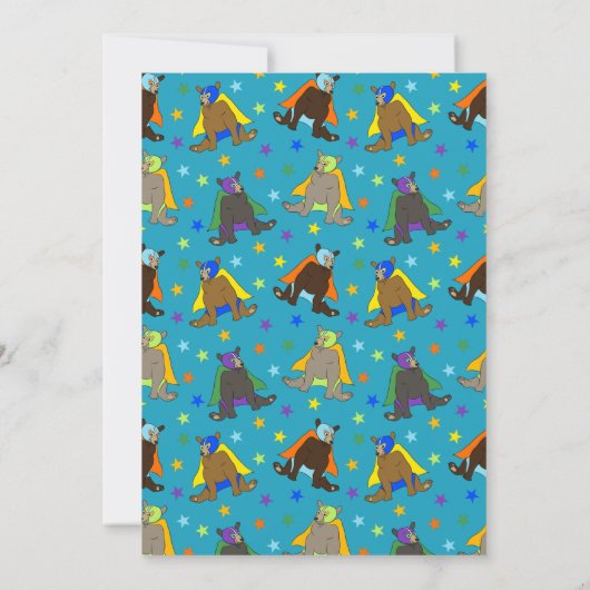 ルチャドールメキシコ人レスラーベアカスタムパーティー 招待状 (裏面)