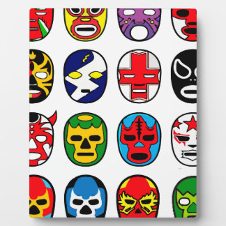 ルチャリバーLuchadorメキシコのレスリングマスク フォトプラーク