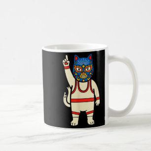 ルチャリブレ 猫レスリング ルチャドール 楽しい レトロ コーヒーマグカップ