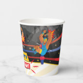 ルチャリベメキシコレスリング誕生日 紙コップ (裏面)