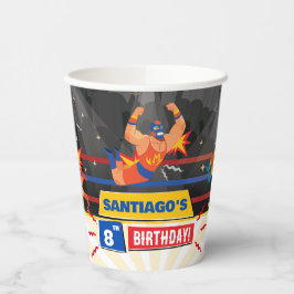 ルチャリベメキシコレスリング誕生日 紙コップ