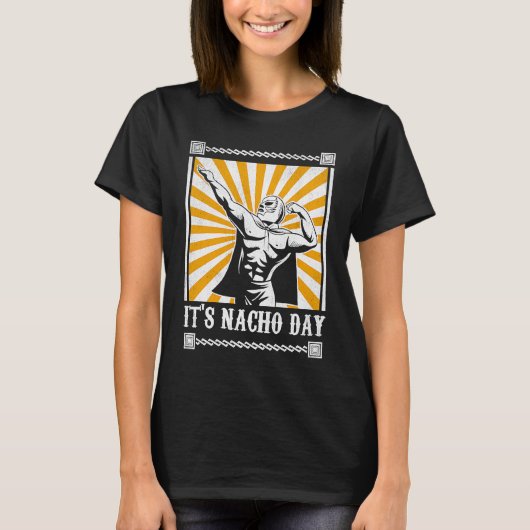 ルチャ・リブレがおもしろいナチョの日 1 Tシャツ (正面)