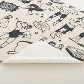 ルチャ・リブレ：メキシコのレスラー柄 シェルパブランケット (3/4)