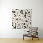 ルチャ・リブレ：メキシコのレスラー柄 タペストリー (インサイチュ(横))