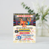 ルチャ・リブレ メキシコレスリング 誕生日招待状 ポストカード (スタンド正面)