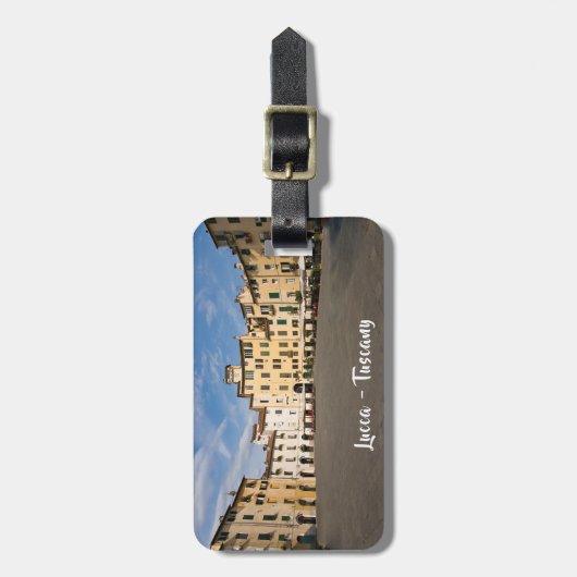 ルッカのアンフィテアトロ広場 - イタリア、トスカーナ州 ラゲッジタグ (正面縦)