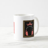 ルッカの神聖な顔! 明白なピンク コーヒーマグカップ (正面右)