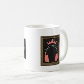 ルッカの神聖な顔! 明白な黒 コーヒーマグカップ (正面右)