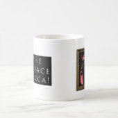 ルッカの神聖な顔! 明白な黒 コーヒーマグカップ (中央)