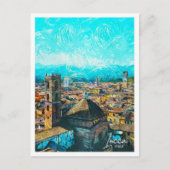 ルッカイタリアビューティフル油絵を描シティ ポストカード (正面)