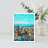 ルッカイタリアビューティフル油絵を描シティ ポストカード (スタンド正面)