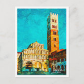 ルッカイタリアビューティフル油絵を描シティ ポストカード (正面)