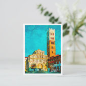 ルッカイタリアビューティフル油絵を描シティ ポストカード (スタンド正面)