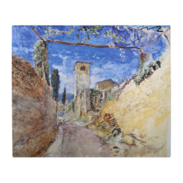 ルッカイタリアンのブドウ園の歩道 メタルプリント