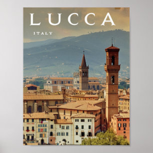 ルッカイタリアヴィンテージ有名なトラベルプレイス ポスター