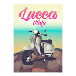 ルッカ イタリア スクーター 旅行ポスター 印刷 フォトプリント