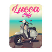 ルッカ イタリア スクーター 旅行ポスター 印刷 マグネット (縦)