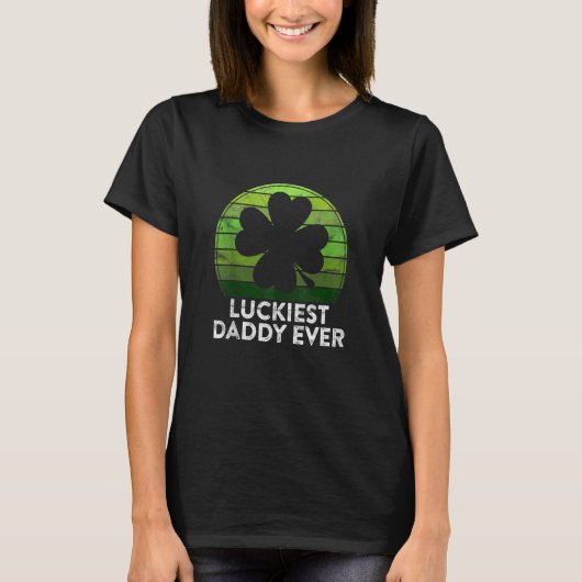 ルッキーストダディーエバーシャームロックサンセットSt patricksダ Tシャツ (正面)