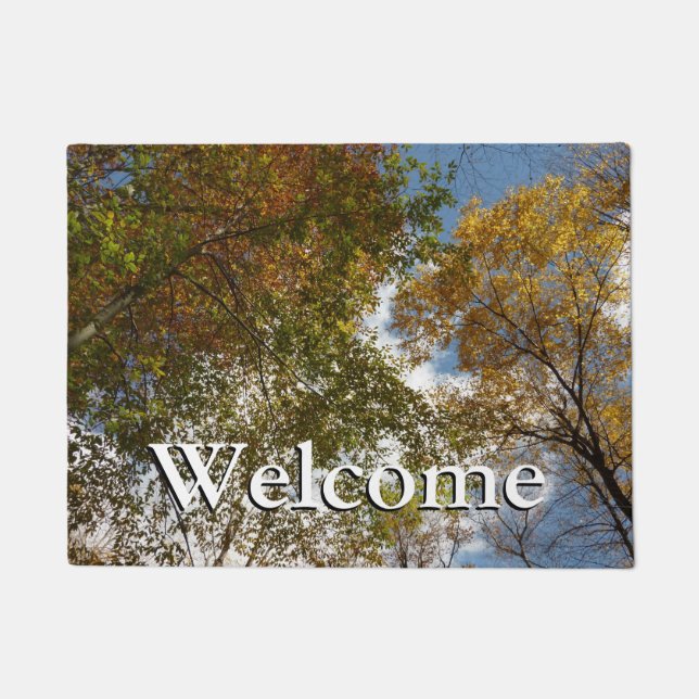 ルックアップ紅葉II秋自然 ドアマット (正面)