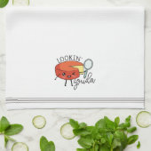 ルックイングーダキュートおもしろいチーズパン キッチンタオル (折り畳み)