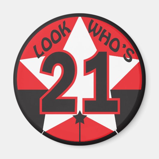 ルックウォーズ21誕生日 マグネット (正面)