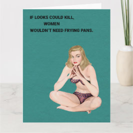 ルックスが殺せるならレトロなグリーティング カード