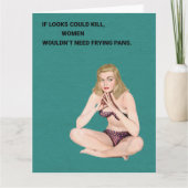 ルックスが殺せるならレトロなグリーティング カード (正面)