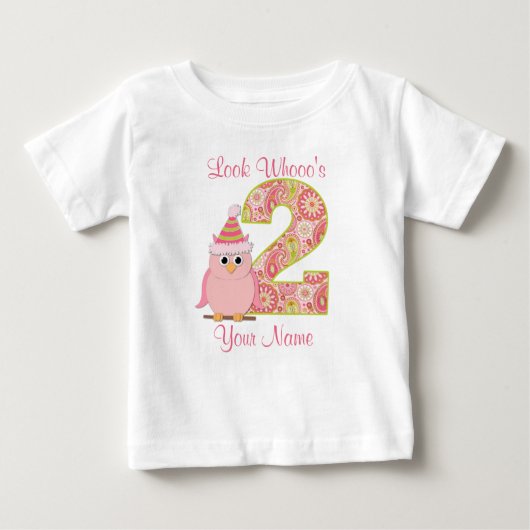 ルックスフツガールズ誕生日シャツ ベビーTシャツ (正面)