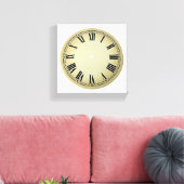 ルックノーハンズクロック顔キャンバスプリント キャンバスプリント (インサイチュ (リビング))