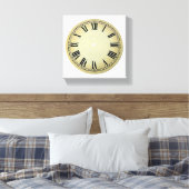 ルックノーハンズクロック顔キャンバスプリント キャンバスプリント (インサイチュ (寝室))