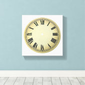 ルックノーハンズクロック顔キャンバスプリント キャンバスプリント (インサイチュ (ウッドフロア))