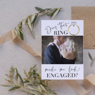 ルックフォト婚約した赤面ホワイト婚約パーティ 招待状