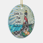 ルックライトハウスクリスチャン セラミックオーナメント (右)