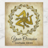 ルックラシッククシチリアトリナクリア ワインラベル (シングルラベル)