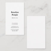 ルックラシッククテンプレートオールド英語文字ノスタルジック 名刺 (正面/裏面)