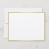 ルックラシックク金ゴールド書字スクリプトテンプレート文字 ノートカード (裏面)