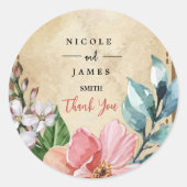 ルック素朴ウォーター色フローラ ラウンドシール (正面)