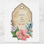 ルック素朴ウォーター色フローラ ワインラベル (シングルラベル)