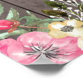 ルック素朴ホームスイートホームフローラウッド ポスター (角)