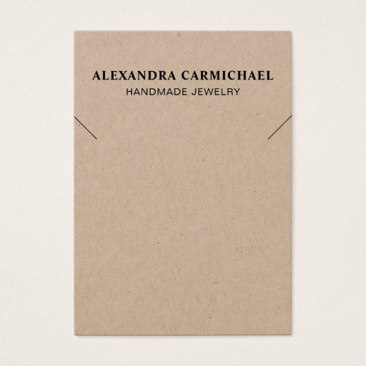 ルック素朴手作りジュエリーネックレスディスプレイカード (正面)