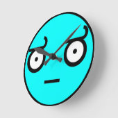 ルック・オブ不承認ミーム激怒漫画 ラウンド壁時計 (傾斜)