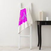 ルック・リップスティック・ピンクを具現したFAB CHICAロゴ シェルパブランケット (インサイチュ)