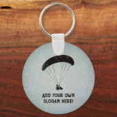 ルッグランジクパラグライダー自身の文字前面と背面 キーホルダー (正面)