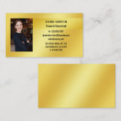 ルッサス・エレガント金ゴールド・バンドの背景写真 名刺 (正面/裏面)